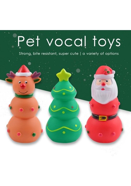 C Stili Evcil Hayvan Oyuncak Kauçuk Çıtırtı Oyuncak Noel Ağacı Noel Baba Geyik Oyuncak Küçük ve Orta Boy Köpekler Için Etkileşimli Oyun Eğitim Oyuncak Evcil Hayvan Malzemeleri (Yurt Dışından) modelleri