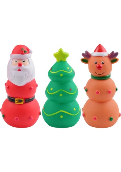 C Stili Evcil Hayvan Oyuncak Kauçuk Çıtırtı Oyuncak Noel Ağacı Noel Baba Geyik Oyuncak Küçük ve Orta Boy Köpekler Için Etkileşimli Oyun Eğitim Oyuncak Evcil Hayvan Malzemeleri (Yurt Dışından) fırsatları