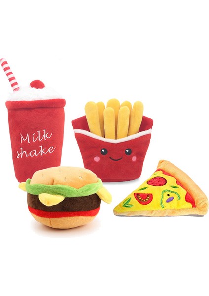 Havuç Tarzı Yeni Hamburger Evcil Oyuncak Peluş Oyuncak, Sesli Oyuncak, Patates Kızartması, Hamburger Milkshake Bardağı ile Bb Sesli Kağıt (Yurt Dışından) fiyatları