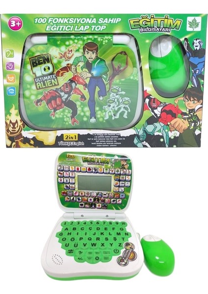 BEN10 Ultimate Alien Eğitici Laptop 100 Fonksiyonlu Ingilizce ve Türkçe Çocuk Bilgisayarı