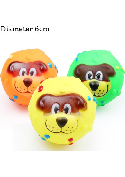 Köpek Topu Stili S-Çapı 6cm Küçük Köpekler Için Squeaky 6 cm Çapında Köpek Topu Oyuncakları Kauçuk Isırık Oyuncak Yavru Köpek Temiz Dişler Isırma Oyuncak Köpek Fransız Bulldog (Yurt Dışından)