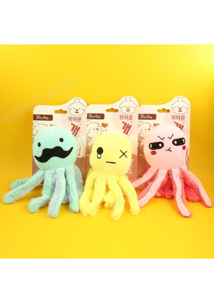 Sarı Bebek Ahtapot Stili Yavru Kediciğiniz Için Süper Yumuşak Renkli Ahtapot Ailesi Peluş Köpek Oyuncak Squeaky Oyuncak Poodle Bichon Golden Retriever Labrador Corgi Sesli (Yurt Dışından)