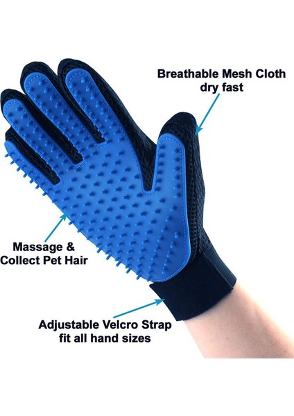 Mavi Stil Sağ El Evcil Hayvan Malzemeleri Kauçuk Pet Banyo Fırçası Çevre Koruma Silikon Eldiveni Evcil Hayvan Masajı Pet Bakım Eldiveni Köpekler Kediler (Yurt Dışından) modelleri