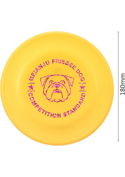 Sarı 18CM Tarzı 2021 Yeni Köpek Tasması Silikon Yumuşak Frizbi Köpek Eğitimi Için Isırıklara Dayanıklı Frizbi Büyük Köpekler Için (Yurt Dışından)