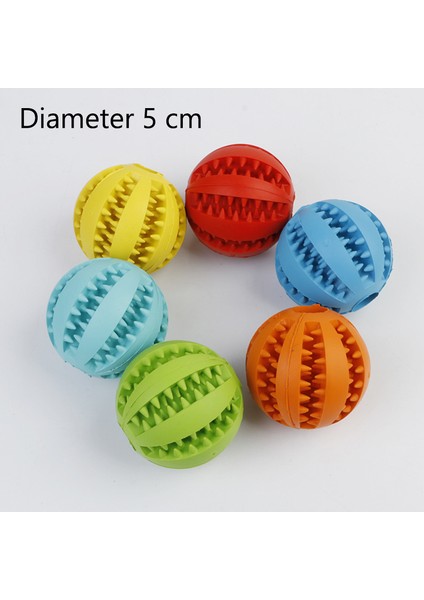 Çap 5cm Tarzı Açık Mavi Güvenli Kauçuk Yavru Büyük Köpek Oyuncakı Diş Temizleme Pet Sızdırmaz Top Oyuncakları Küçük Orta Köpekler Isırma Dayanıklı Mascotas Aksesuarları (Yurt Dışından)