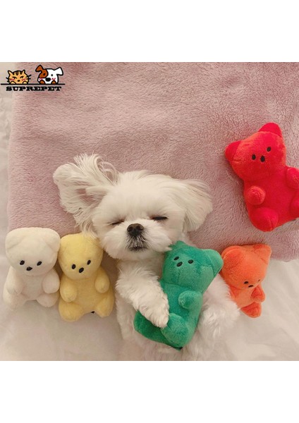 Sarı Stil Suprepet Peluş Kedi Oyuncağı Diş Sıkma ve Sesli Oyuncak Kediciğin Yavru Kediler Için Dayanıklı Eğlenceli Interaktif Hayvan Aksesuar Sevimli Bebek (Yurt Dışından)