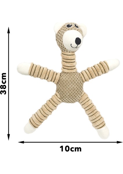 Boz Ayı Stili Eğlenceli Evcil Hayvan Oyuncak Eşek Şekilli Kadife Çiğneme Oyuncak Köpekler Yavru Squeaker Squeaky Peluş Kemik Diş Oyuncak Evcil Köpek Eğitim Köpek Aksesuarları (Yurt Dışından)