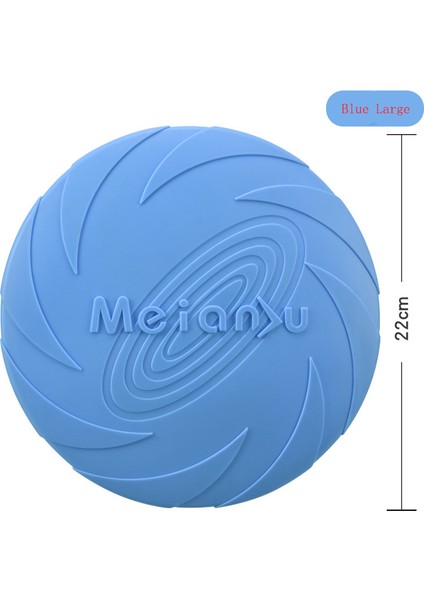 Mavi Stil 22CM 1 Adet Komik Silikon Uçan Tabağı Köpek Kedi Oyuncağı Köpek Oyun Uçan Diskler Dayanıklı Çiğneme Yavru Eğitim Interaktif Evcil Hayvan Malzemeleri (Yurt Dışından)