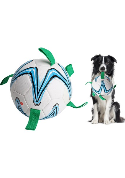 1PC18CM Tarzı Köpek Oyuncak Futbol Oyuncakları Yavru Büyük Köpekler Için Dış Mekan Eğitim Interaktif Pet Isırma Çiğneme Topu Oyuncakları Futbol ile Halat (Yurt Dışından)