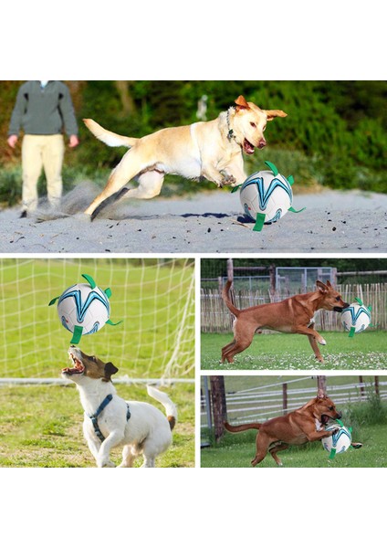 1PC18CM Tarzı Köpek Oyuncak Futbol Oyuncakları Yavru Büyük Köpekler Için Dış Mekan Eğitim Interaktif Pet Isırma Çiğneme Topu Oyuncakları Futbol ile Halat (Yurt Dışından)