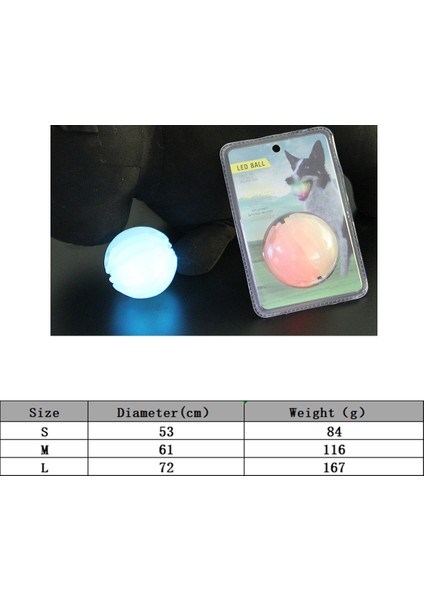 Renkli Stil L Beden LED Luminous Pet Dog Bite Ball Renkli Dönüşüm Etkisi Köpek Topları Etkileşimli Köpek Parlayan Oyuncak Köpek Isırma Topu Gece - (Yurt Dışından)