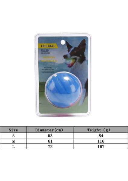 Mavi Stil S Beden LED Luminous Pet Dog Bite Ball Renkli Dönüşüm Etkisi Köpek Topları Etkileşimli Köpek Parlayan Oyuncak Köpek Isırma Topu Gece - (Yurt Dışından)