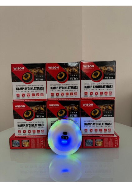 Wıson WS-888 Çok Fonksiyonlu Renkli Kamp Aydınlatması