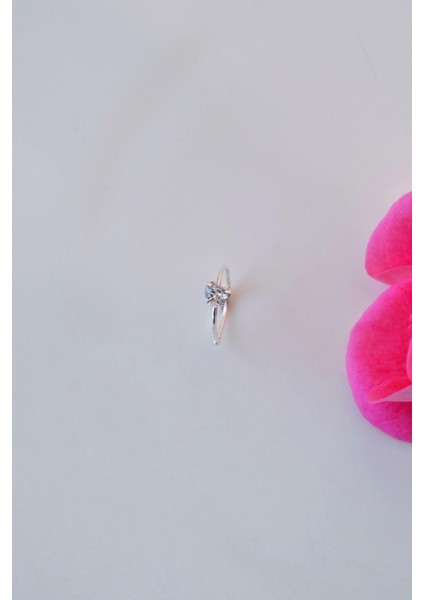 Svarovski Taşlı Kalpli Gümüş Halka Hızma Ithal 925 Ayar fiyatları