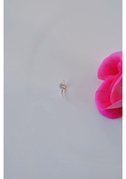 Svarovski Taşlı Kalpli Gümüş Halka Hızma Ithal 925 Ayar modelleri