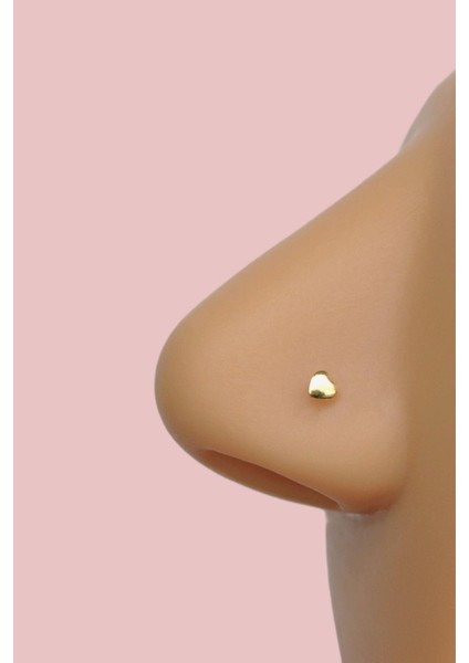 Ithal Altın Kaplama 925 Ayar Mini Kalpli Gümüş Hızma