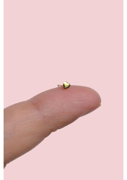 Ithal Altın Kaplama 925 Ayar Mini Kalpli Gümüş Hızma modelleri