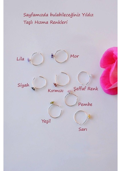 Yeşil Taşlı Yıldızlı Gümüş Halka Hızma Ithal 925 Ayar fırsatları