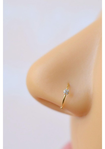 Svarovski Tektaş Halka Hızma Ithal 925 Ayar Gümüş Gold Kaplı