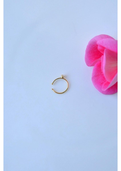 Svarovski Tektaş Halka Hızma Ithal 925 Ayar Gümüş Gold Kaplı modelleri