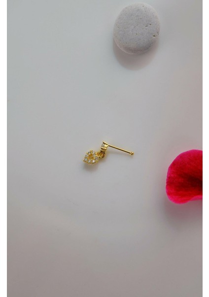 Sacce Scarves&Accessories Gold Renk 925 Ayar Gümüş Kalp Sallantılı Hızma fırsatları