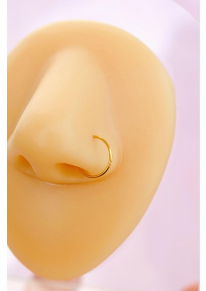 10 mm 316 L Çelik Düz Halka Model Hızma Gold Renk