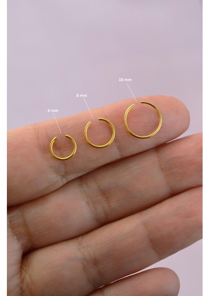 10 mm 316 L Çelik Düz Halka Model Hızma Gold Renk fiyatları