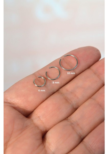 10 mm 316 L Çelik Düz Halka Model Hızma Gümüş Renk fiyatları