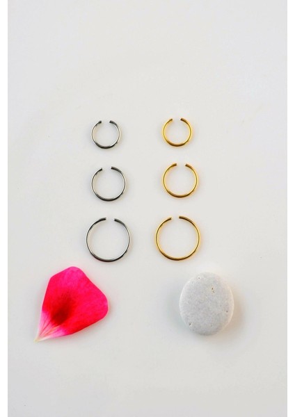 10 mm 316 L Çelik Düz Halka Model Hızma Gümüş Renk modelleri