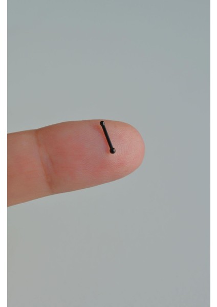 Siyah Renk 1.5 mm Çelik Top Hızma Burun Piercingi fiyatları