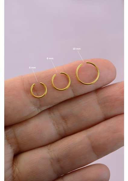 6 mm 316 L Çelik Düz Halka Model Hızma Gold Renk fiyatları