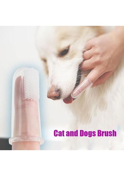 Şeffaf 3 Adet Tarzı Süper Yumuşak Evcil Hayvan Parmak Diş Fırçası Kedi ve Köpekler Fırça Kötü Nefes Tartar Diş Bakım Aracı Köpekler Kediler Temizlik Silikon Evcil Hayvan Malzemeleri (Yurt Dışından)