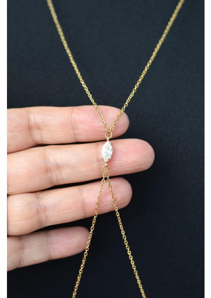 Damla Tektaş Çelik Vücut Zinciri Body Chain Gold Renk fırsatları