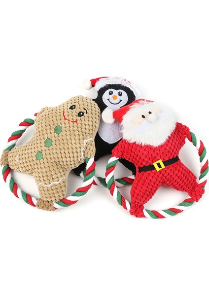 Mavi Kedi Stili Küçük Orta Boy Köpekler Için Noel Köpek Squeak Oyuncakları Noel Baba Zencefil Adam Penguen Çiğneme Oyuncakları Etkileşimli Diş Molar Oyuncak Pet Malzemeleri (Yurt Dışından)
