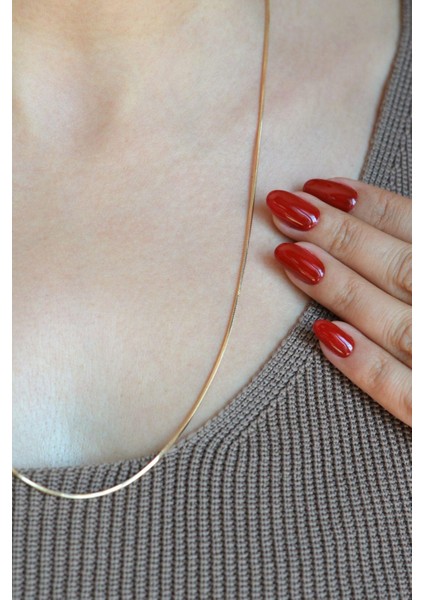 Ince Italyan Zincir Rose Gold Renk 60 cm fiyatları