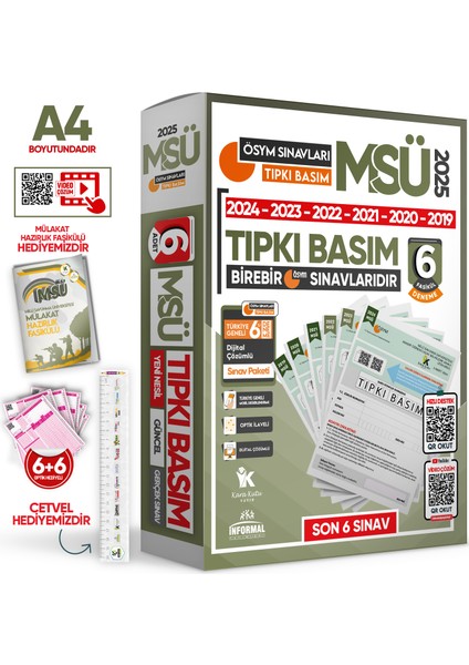 2025 MSÜ ÖSYM Çıkmış Soru 6'lı Tıpkı Basım ve Teşkilatın 5’lisi Özgün Deneme 2’li Set
