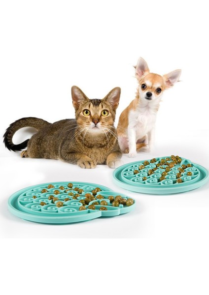 Mavi Stil Silikon 1 Parça Yavru Evcil Hayvan Matları Yemek Krem Çikolata Sos Tepsisi Dayanıklı Köpek Yalama Matı Kedi Yavaş Yem Kasesi Kolay Temizlenir (Yurt Dışından) modelleri