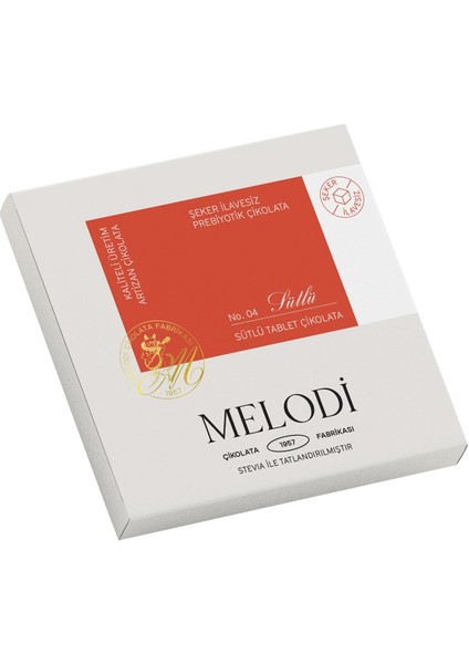 Şeker İlavesiz Prebiyotik Sütlü Çikolata 60 gr