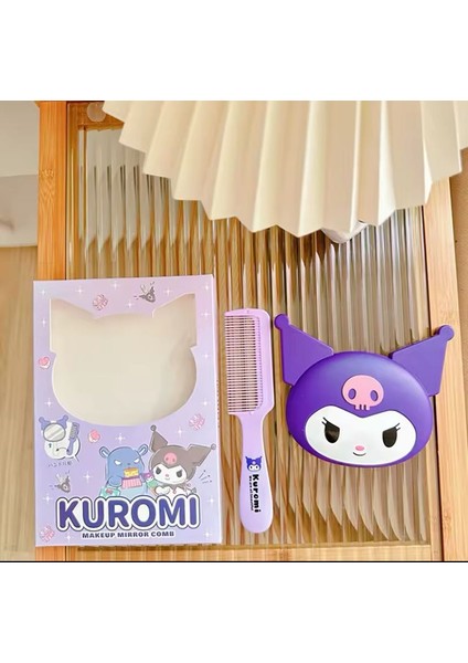 Sevimli Makyaj Ayna Ve Tarak Saç Fırça Seti Kuromi Hayranlarına Özel Doğum Günü Hediye modelleri