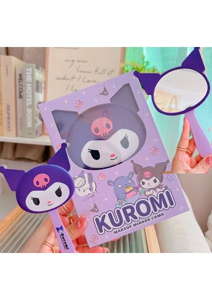 Sevimli Makyaj Ayna Ve Tarak Saç Fırça Seti Kuromi Hayranlarına Özel Doğum Günü Hediye fırsatları