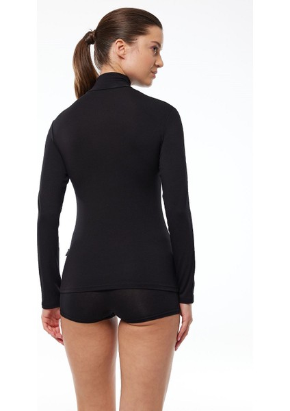 180 Kadın Modal Yarım Balıkçı Yaka Uzun Kol Likralı Body modelleri