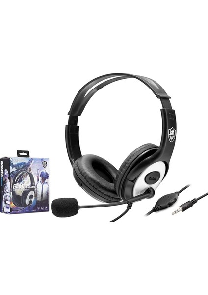 KR-GM706 Kablolu Oyuncu Kulak Üstü Kulaklık 3.5mm Jack Mikrofonlu