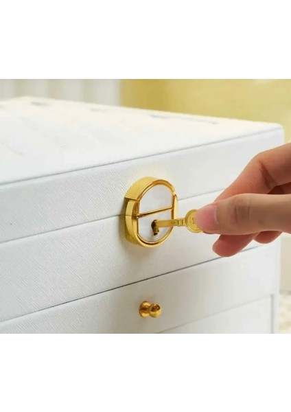 Kilitli Mücevher Saklama Kutusu ile Üç Katmanlı Çok Fonksiyonlu Mücevher Kutusu (Yurt Dışından) modelleri