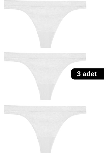 Mikro Fiber Kadın Tanga 3'lü Özel Paket - Siyah, Beyaz, Ten | S/m, L/xl modelleri