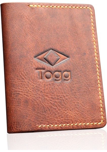 Togg Logolu Hakiki Deri Taba Ruhsat Kılıfı - Anahtarlık Hediyeli