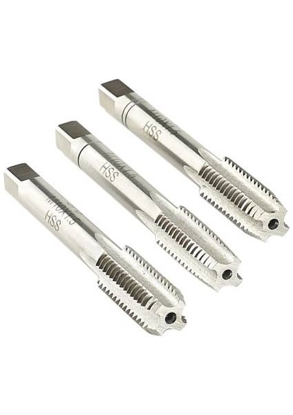 Hss 3 Lü El Takım Kılavuzu Unc Ince Diş 9 / 16 * 18