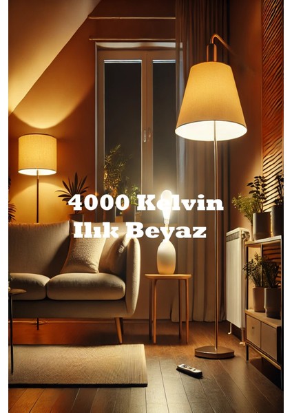 4000 K E 27 LED Ampul Ilık Beyaz 9 W Yüksek Kalite Göz Yormayan Ampul