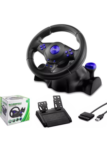 Oyun Direksiyon Seti Pc Ps2 Ps3 Hadron VW-9803