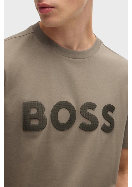 Streç Pamuklu Regular Fit Büyük Logolu T Shirt Erkek T Shirt 50535170 334 fırsatları