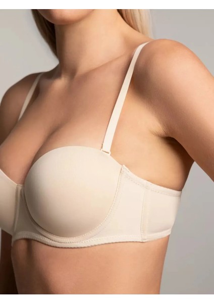 Lenola Model Destekli Push Up Dolgulu Yumuşak Dokulu Straplez Sütyen fiyatları